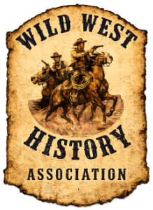 Wild West Logo with cowboys on horses.